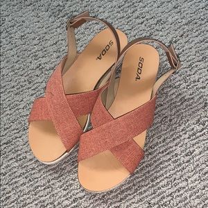 Criss Cross Orange Sandals